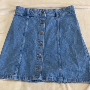 Button down jean skirt